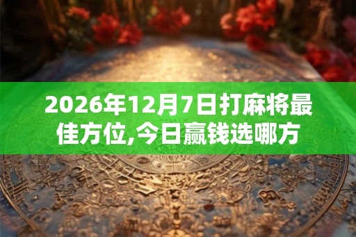 2026年12月7日打麻将最佳方位,今日赢钱选哪方 2026年12月7日打麻将最佳方位,今日赢钱选哪方