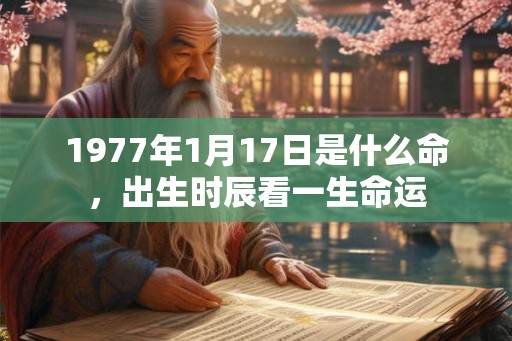 1977年1月17日是什么命，出生时辰看一生命运