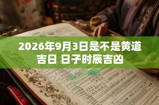 2026年9月3日是不是黄道吉日 日子时辰吉凶