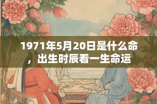 1971年5月20日是什么命，出生时辰看一生命运