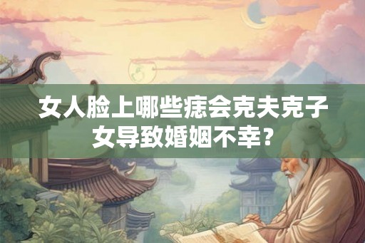 女人脸上哪些痣会克夫克子女导致婚姻不幸？