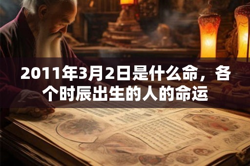 2011年3月2日是什么命，各个时辰出生的人的命运