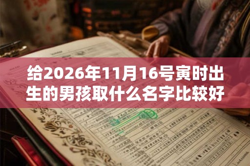 给2026年11月16号寅时出生的男孩取什么名字比较好听
