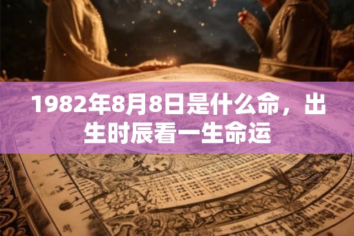 1982年8月8日是什么命，出生时辰看一生命运