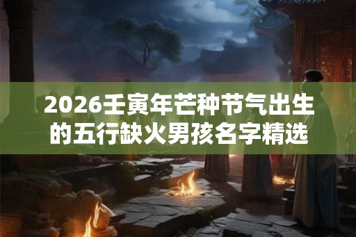 2026壬寅年芒种节气出生的五行缺火男孩名字精选