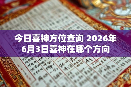 今日喜神方位查询 2026年6月3日喜神在哪个方向