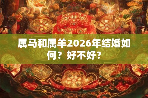 属马和属羊2026年结婚如何?好不好? 属马和属羊2026年结婚如何?好不好?