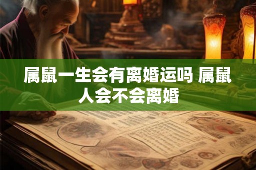 属鼠一生会有离婚运吗 属鼠人会不会离婚