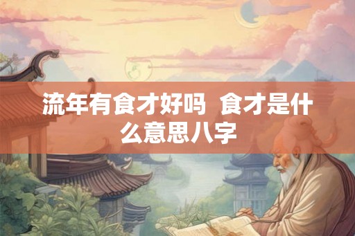 流年有食才好吗  食才是什么意思八字