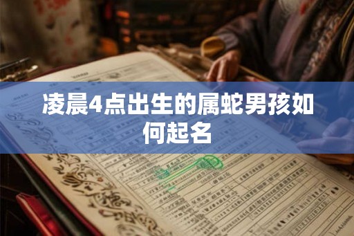 凌晨4点出生的属蛇男孩如何起名 凌晨4点出生的属蛇男孩如何起名