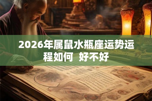 2026年属鼠水瓶座运势运程如何  好不好