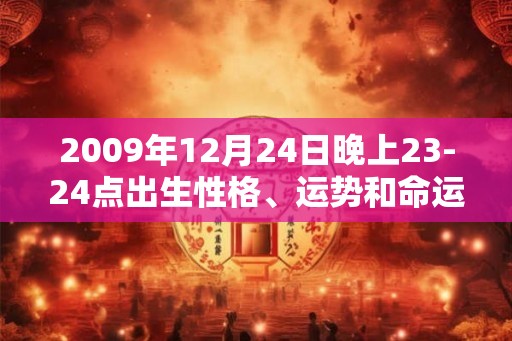 2009年12月24日晚上23-24点出生性格、运势和命运