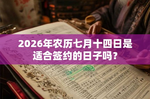 2026年农历七月十四日是适合签约的日子吗？