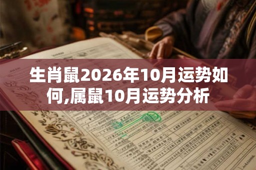 生肖鼠2026年10月运势如何,属鼠10月运势分析