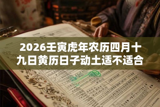 2026壬寅虎年农历四月十九日黄历日子动土适不适合？