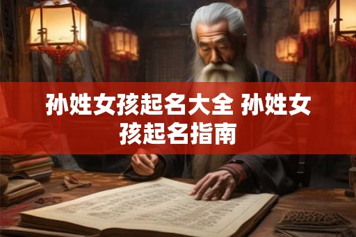 孙姓女孩起名大全 孙姓女孩起名指南