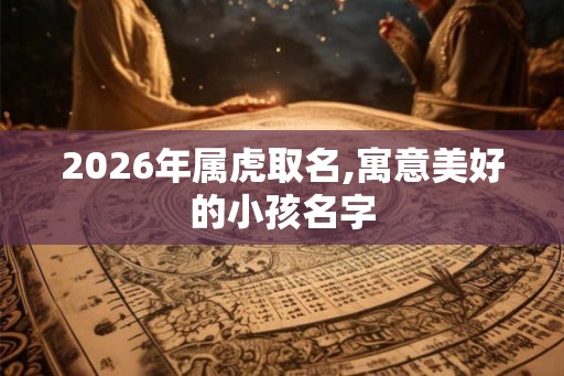 2026年属虎取名,寓意美好的小孩名字