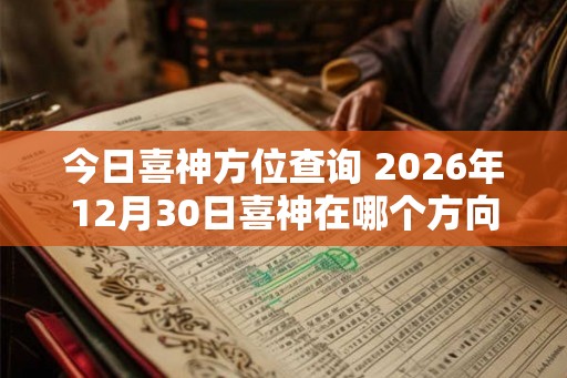 今日喜神方位查询 2026年12月30日喜神在哪个方向 今日喜神方位查询 2026年12月30日喜神在哪个方向