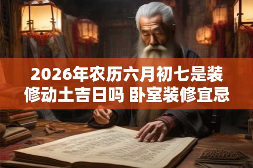 2026年农历六月初七是装修动土吉日吗 卧室装修宜忌