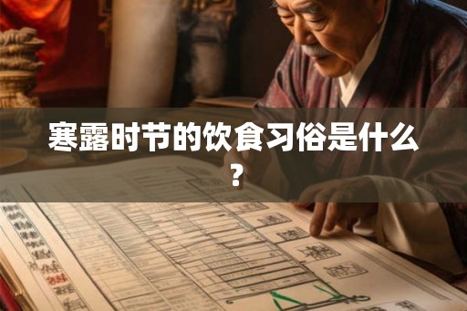 寒露时节的饮食习俗是什么? 寒露时节的饮食习俗是什么?