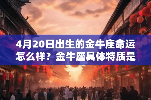 4月20日出生的金牛座命运怎么样？金牛座具体特质是什么？