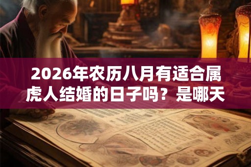 2026年农历八月有适合属虎人结婚的日子吗？是哪天？