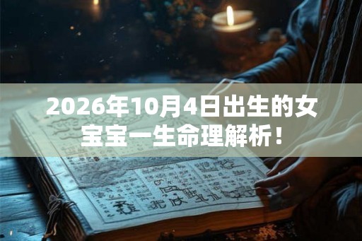 2026年10月4日出生的女宝宝一生命理解析！