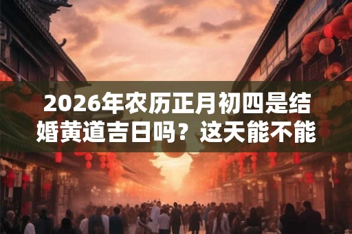 2026年农历正月初四是结婚黄道吉日吗？这天能不能订婚？