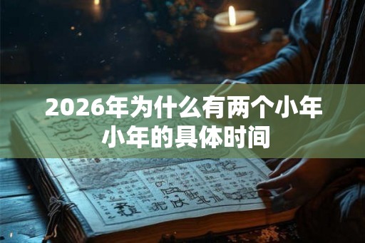 2026年为什么有两个小年 小年的具体时间