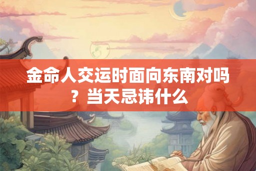 金命人交运时面向东南对吗？当天忌讳什么