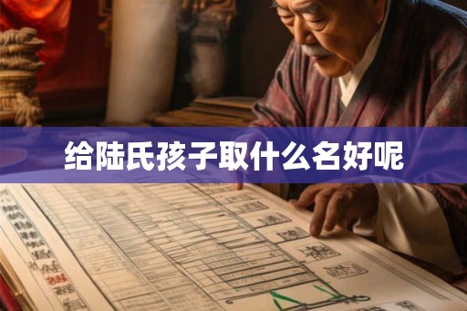 给陆氏孩子取什么名好呢