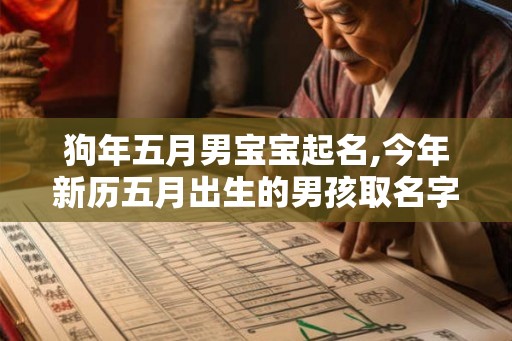 狗年五月男宝宝起名,今年新历五月出生的男孩取名字