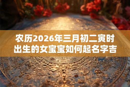 农历2026年三月初二寅时出生的女宝宝如何起名字吉祥，五行属什么