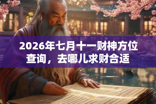 2026年七月十一财神方位查询,去哪儿求财合适 2026年七月十一财神方位查询,去哪儿求财合适