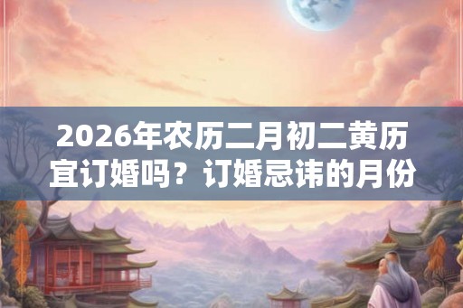 2026年农历二月初二黄历宜订婚吗？订婚忌讳的月份是哪几个？