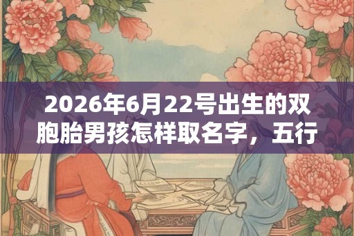2026年6月22号出生的双胞胎男孩怎样取名字,五行属什么 2026年6月22号出生的双胞胎男孩怎样取名字,五行属什么