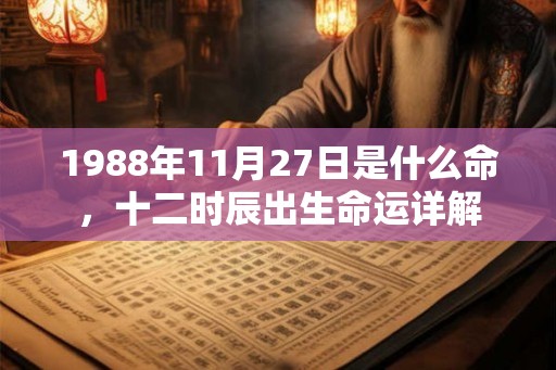 1988年11月27日是什么命，十二时辰出生命运详解