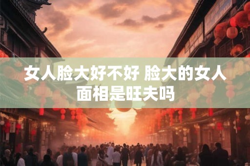 女人脸大好不好 脸大的女人面相是旺夫吗