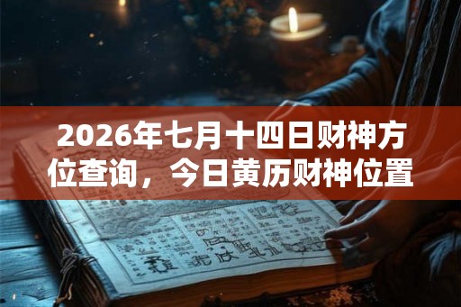 2026年七月十四日财神方位查询,今日黄历财神位置详解 2026年七月十四日财神方位查询,今日黄历财神位置详解