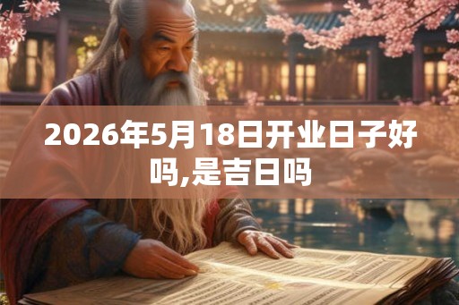 2026年5月18日开业日子好吗,是吉日吗 2026年5月18日开业日子好吗,是吉日吗