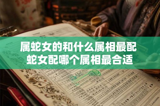 属蛇女的和什么属相最配 蛇女配哪个属相最合适