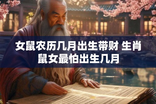 女鼠农历几月出生带财 生肖鼠女最怕出生几月 女鼠农历几月出生带财 生肖鼠女最怕出生几月