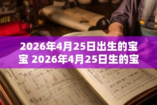 2026年4月25日出生的宝宝 2026年4月25日生的宝宝有什么特别之处