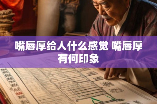 嘴唇厚给人什么感觉 嘴唇厚有何印象