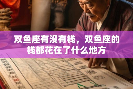 双鱼座有没有钱，双鱼座的钱都花在了什么地方