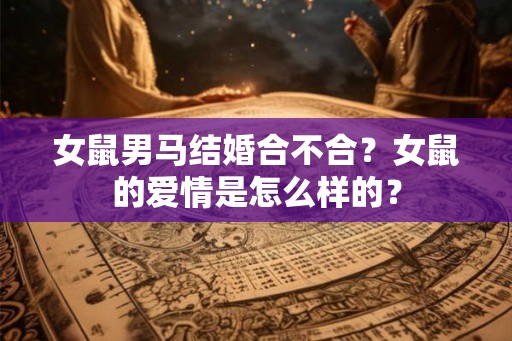 女鼠男马结婚合不合？女鼠的爱情是怎么样的？