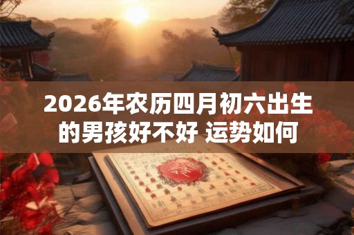 2026年农历四月初六出生的男孩好不好 运势如何
