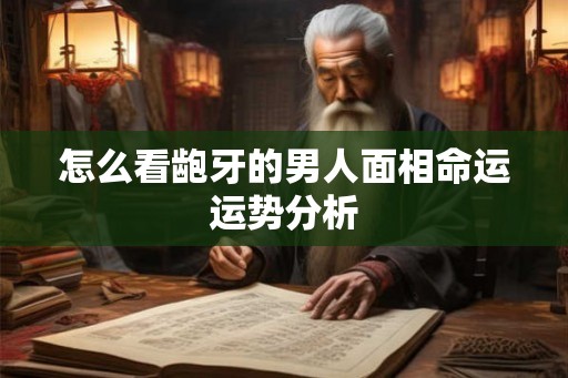 怎么看龅牙的男人面相命运运势分析