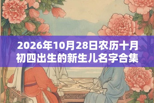2026年10月28日农历十月初四出生的新生儿名字合集