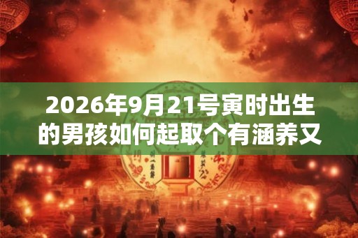 2026年9月21号寅时出生的男孩如何起取个有涵养又大气的名字和五行属性